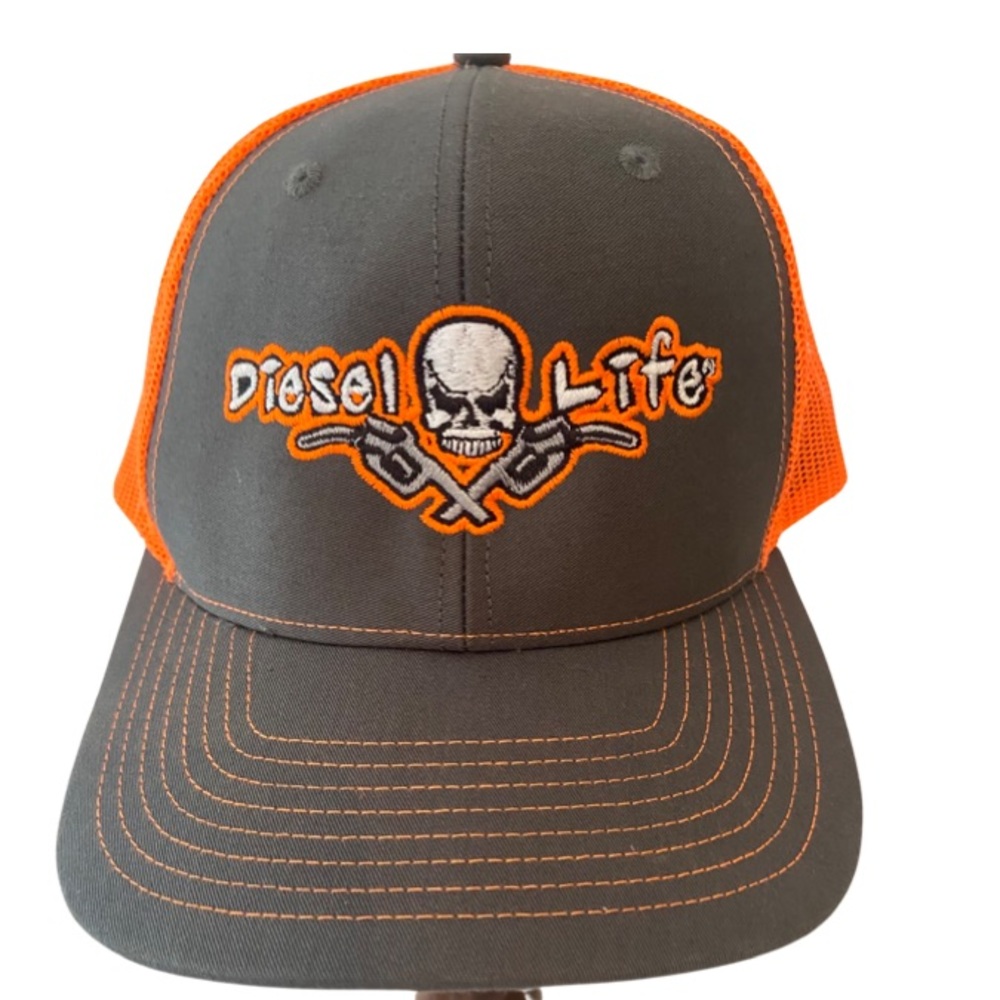 Osfa Diesel Life Richardson Style 112. Snap Back Trucker Hat. Embroidered Logo.